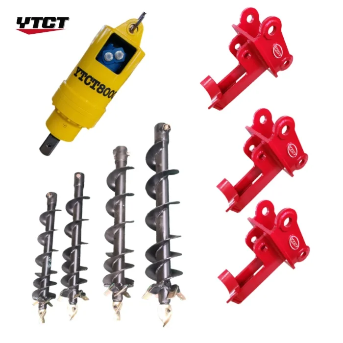 Hydraulic Earth Drill Auger for Any Brand Excavator fence pole landscaping