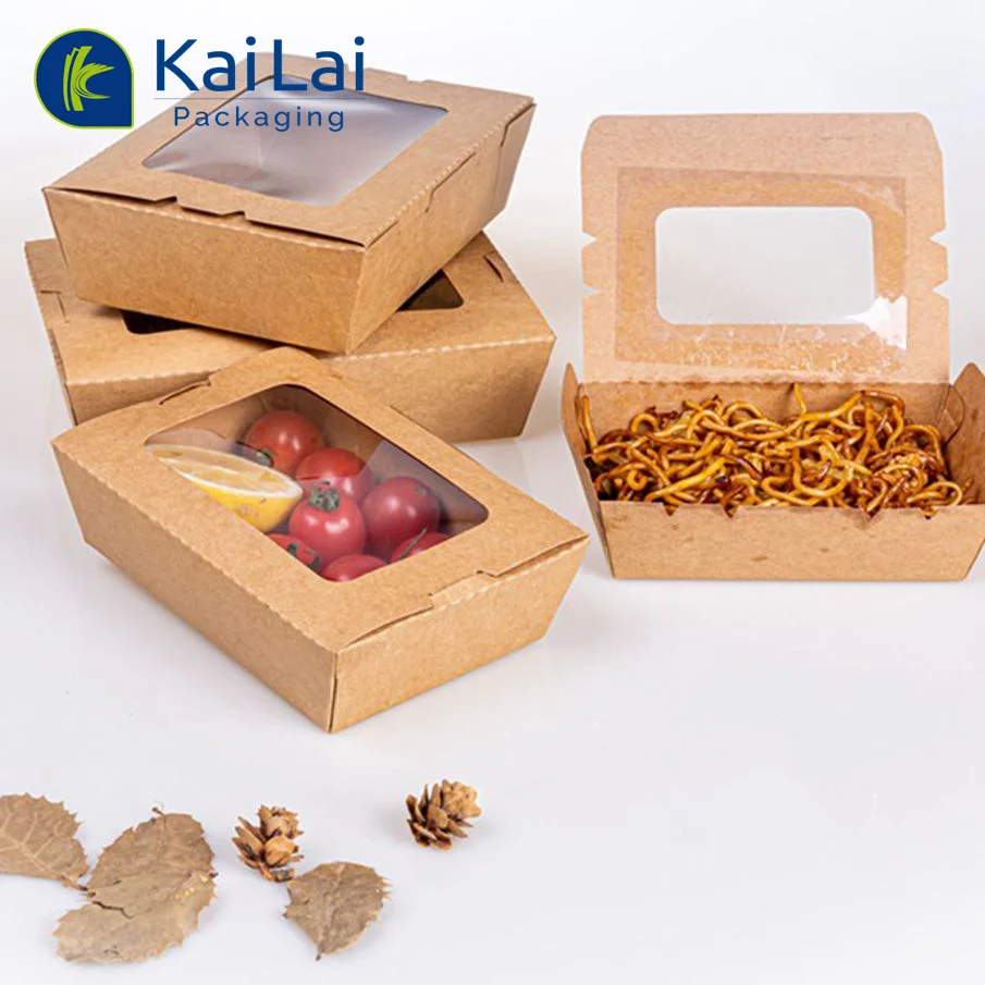 New products branded cake box kraft take away lunch boxes fried chicken packaging box