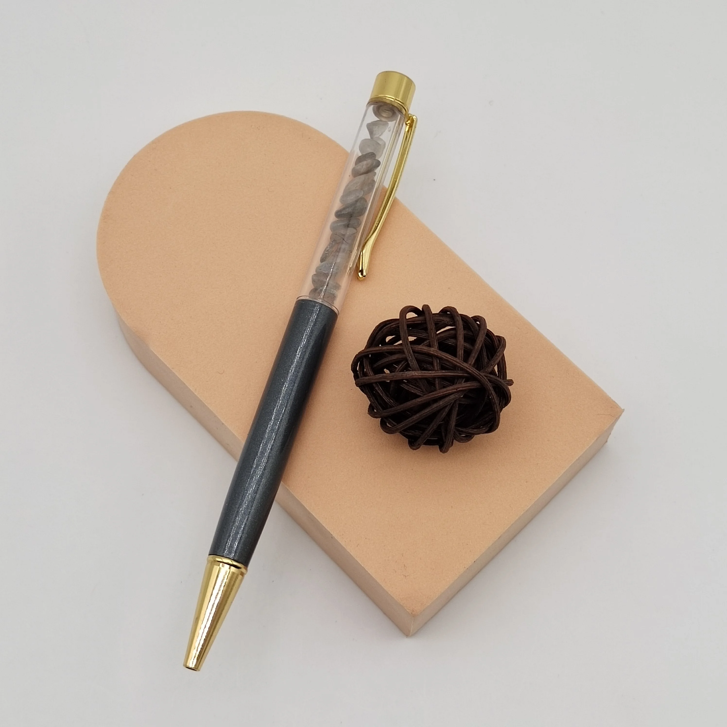 Advertising Souvenir China Crystal Office School Ballpoint Pen with Gemstone Chips