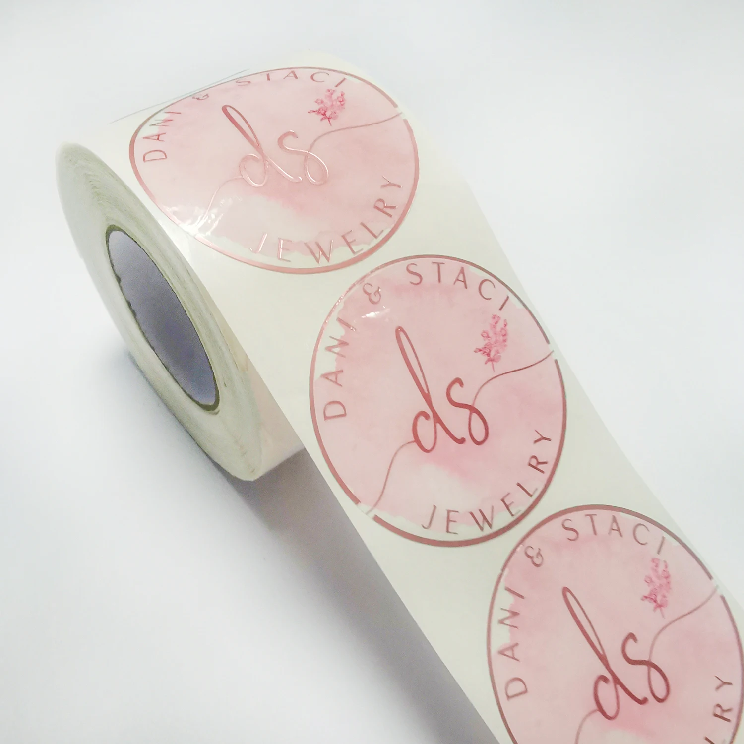 Custom Roll Circle Waterproof Gold Foil Silver Rose Gold Clear Vinyl Round Transparent Stickers With Logo For Packaging Label