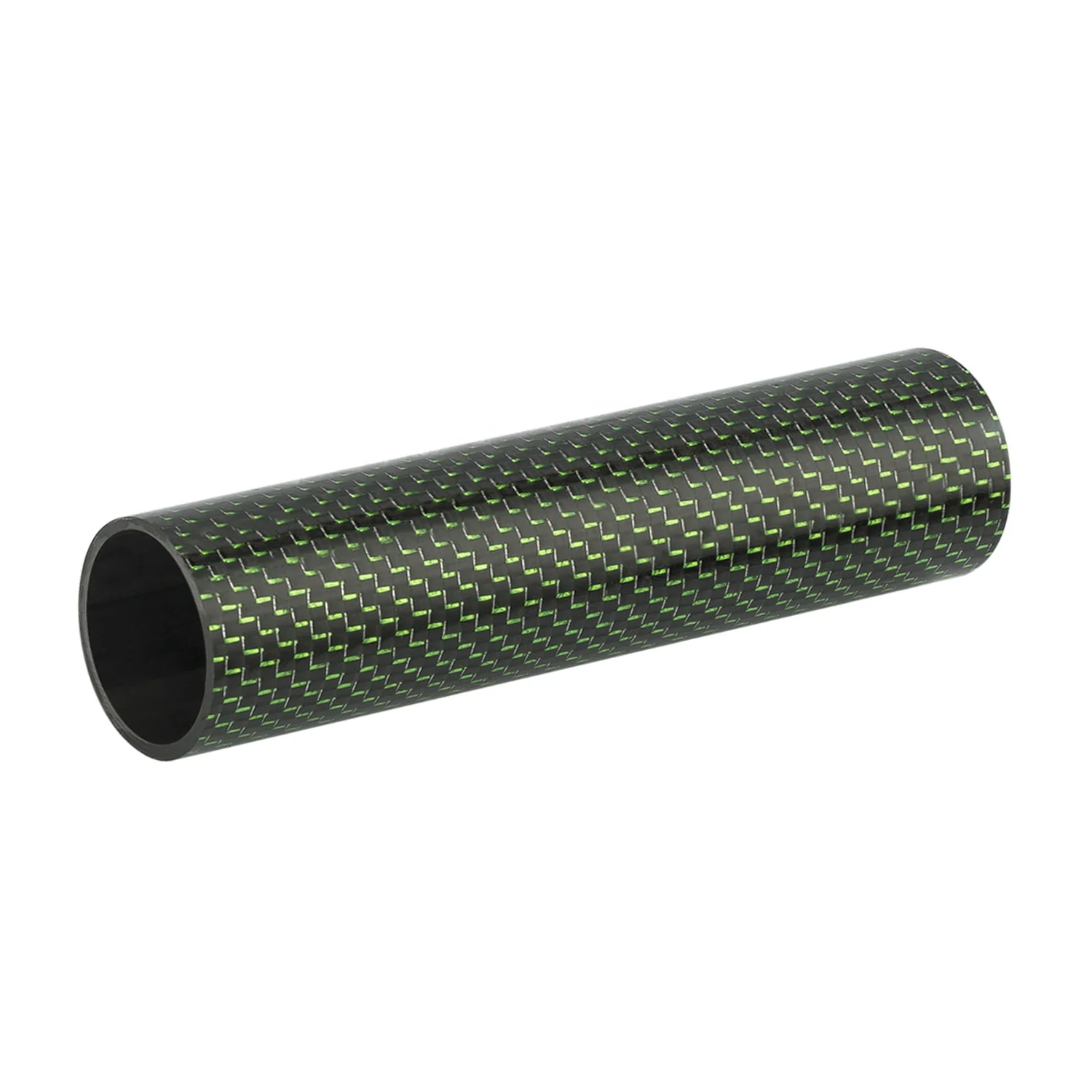 Whale stone Customized 3k Braided Carbon Fiber Round Tube colorful  With Twill Weave Supports Customized Gold Wire Carbon Tube