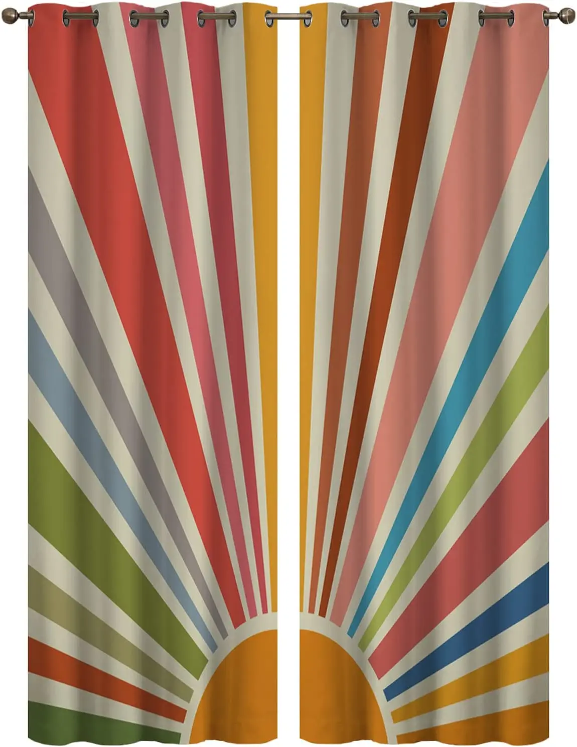 Popular Sunshine Colored Curtains New  Stripe Curtain Retro Curtains For The Living Room Window