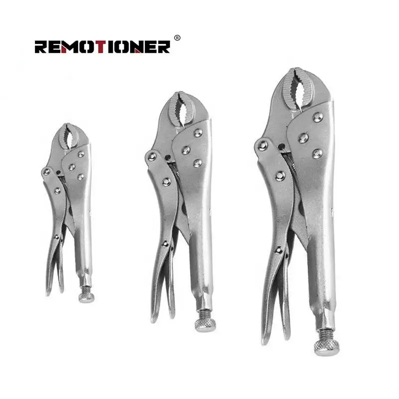 Hardware Hand Tools Adjustable Multifunctional  Round Jaw Nickle Plated Locking Pliers