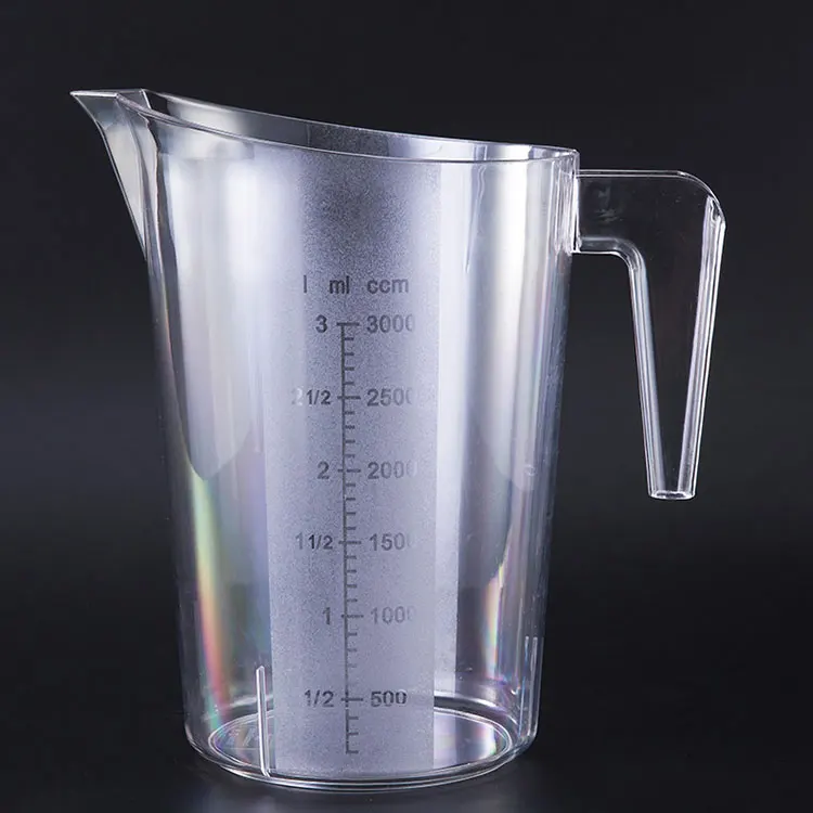 New Style Stackable Polycarbonate Measuring Cups 500ML 1000ML 2000ML 3000ML