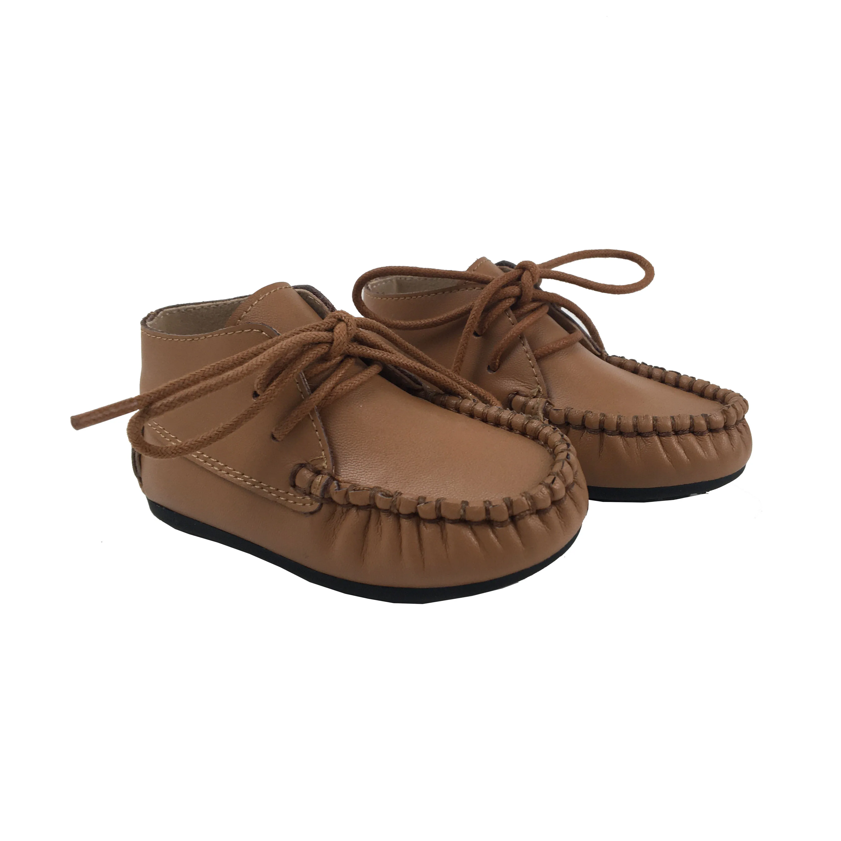 2022 New Arrival High-end Leather  Baby Casual Shoes Cow leather Lace-up Baby Girls and Boys Moccasin Shoes Baby