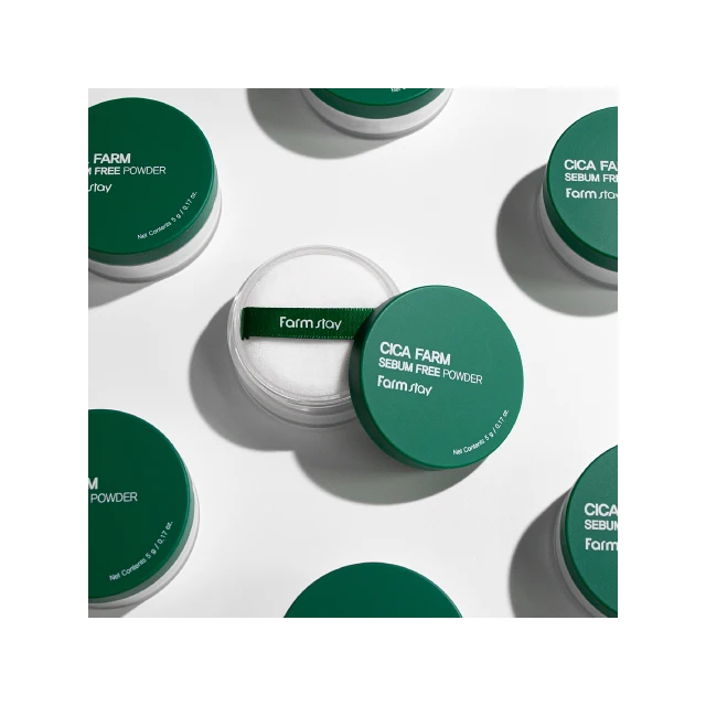 Wholesale High Quality Korean Beauty Brand FARMSTAY Cica Farm Sebum Free Powder soft and fine powder
