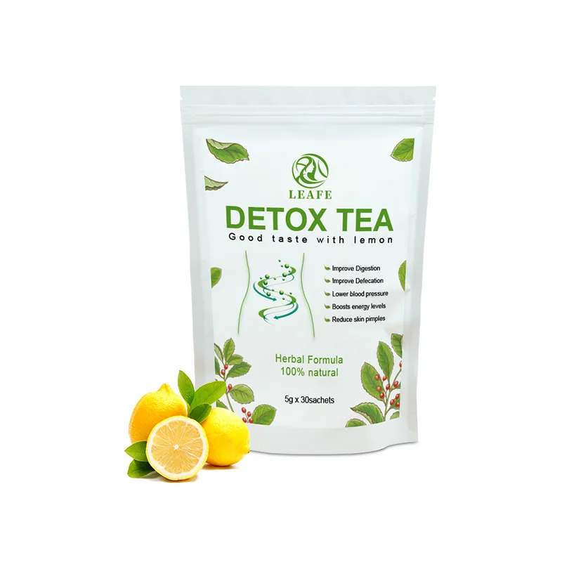 Natural Vegan Detox Tea Organic Herbs Healthy Detox Drink Lemon Tea Premium Daily Skin Blood Detox Tea