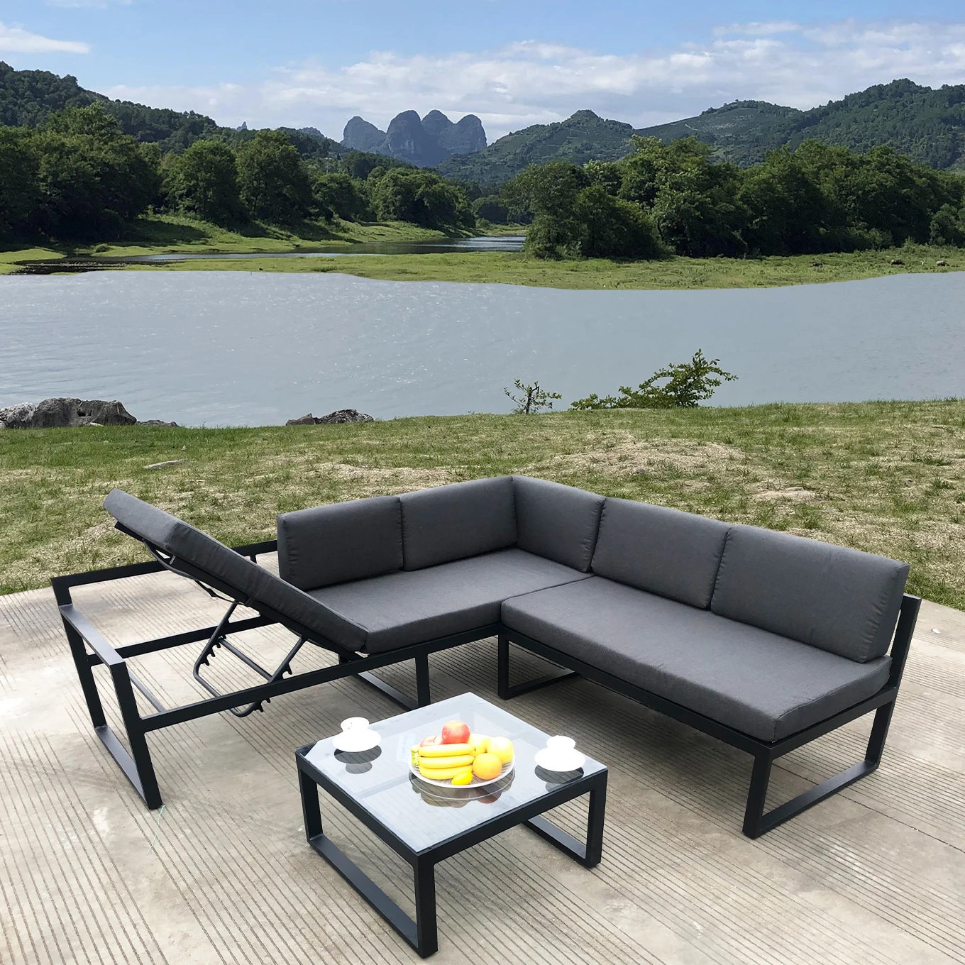 High End Customer Only Deluxe Rustproof Sofa Outdoor Table And Chair Set, Waterproof Outdoor Furniture,  Nordic Sofa Garden Sets