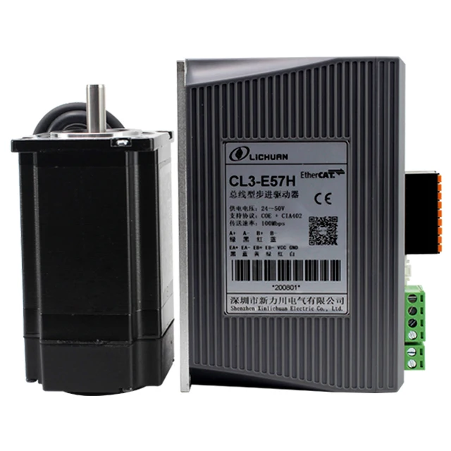 EtherCAT тип шины Драйвер шагового двигателя комплект 2 фаза Нема 17 (Национальная ассоциация владельцев электротехнических предприятий 23 24 мотора сервопривода CL3-E57H + LC57H265