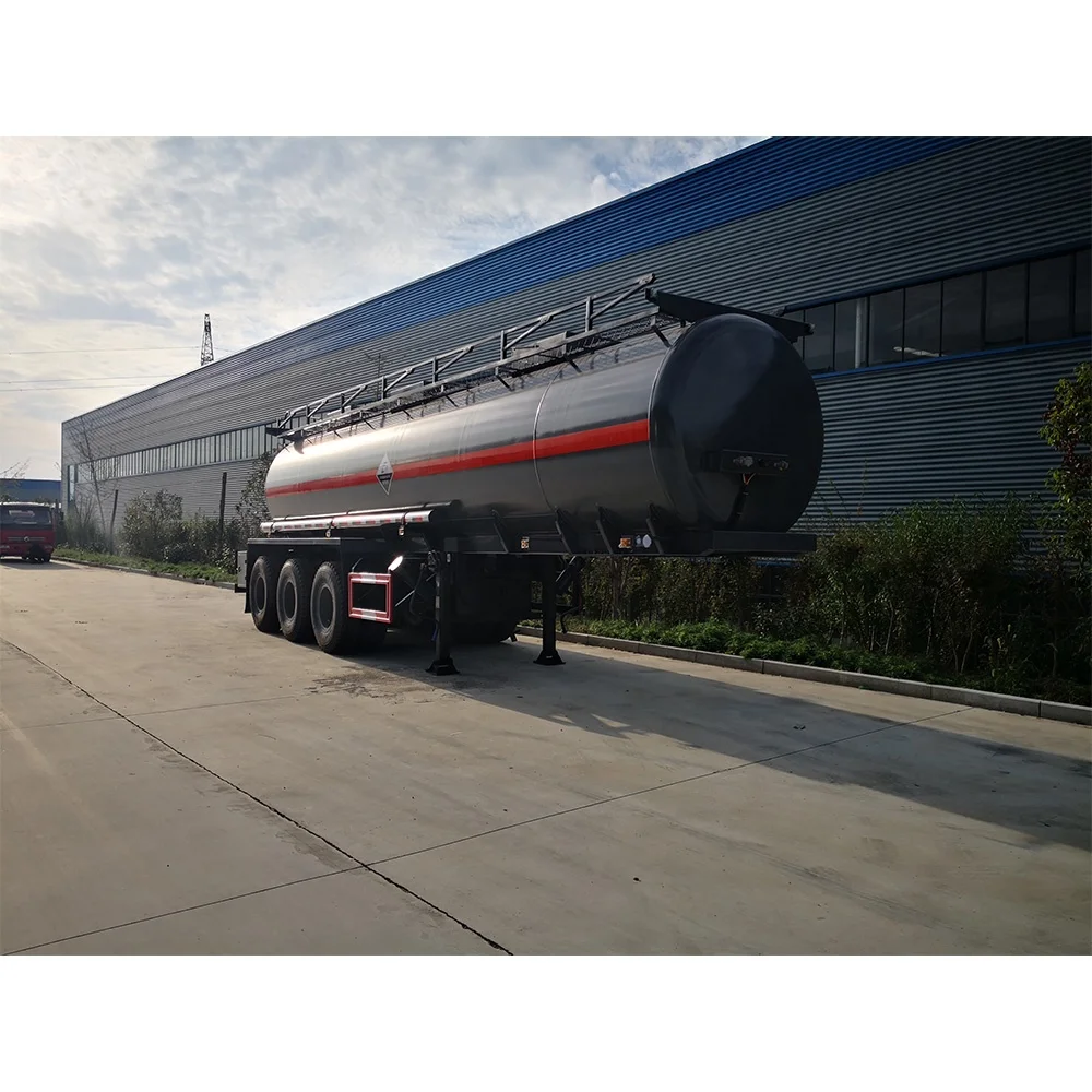 Competitive price 3-axle chemical semi-trailer sulfuric acid transport tank semi-trailer