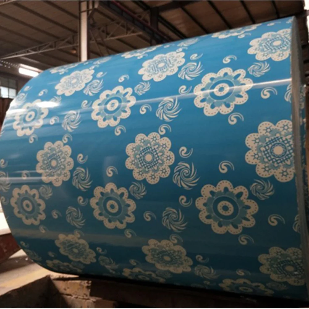 GI/GA/GL/CR/HR/PPGI/PPGL Hot Dipped Color Coated floral designs Galvanized Steel
