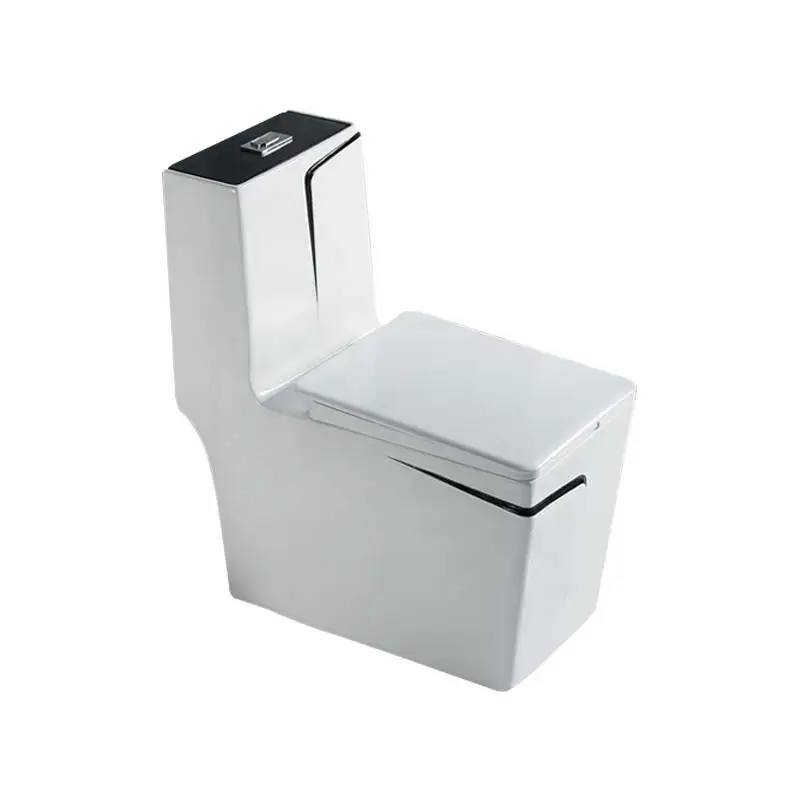 Bathroom Ceramic Rimless Toilets One Piece WC P-trap/S-trap Colored One Piece Toilet Bowl Toilets