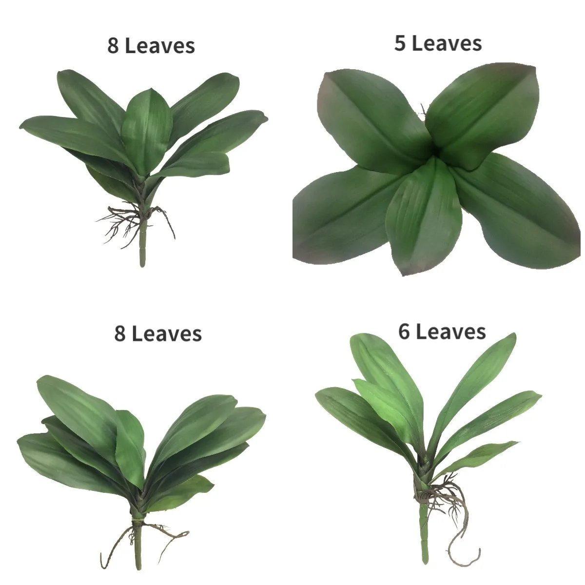 High quality 5 butterfly orchid leaves wholesale artificial leaves
