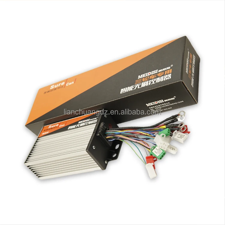 60V 650W AC Servo Motor Controller Kit Aluminum Parts Electric Bicycle Tricycle Scooter ATV Retrofit Waterproof Wheel Included