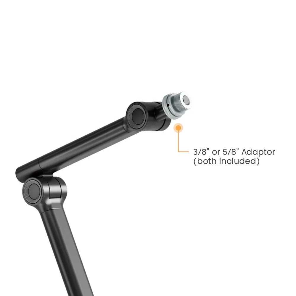 MDS16-2 Universal Microphone Floor Stand on Stage Height Adjustable Mic Boom Stand Mount with Weighted Square Base