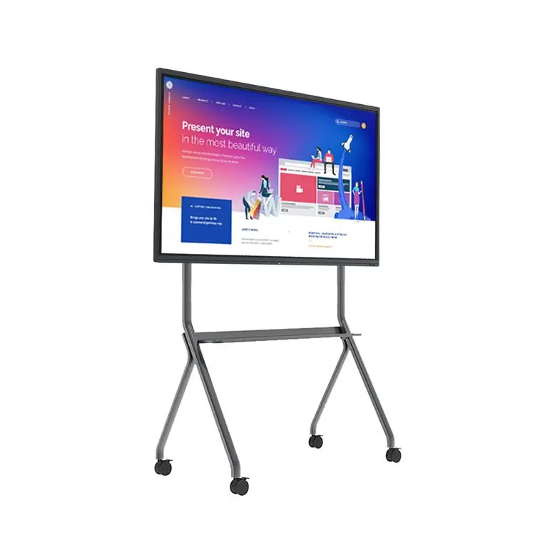 75 Inch 4K 3840x2160 Portable Interactive Whiteboard Electronic Digital Smart Board for Education