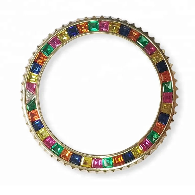 Luxury Watch Parts 18K Gold Candy Bezel Inserts to Fit Original Watch