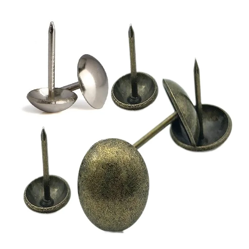 Wholesale China Factory Dia,11x17mm accessories thumb tacks upholstery brass round head sofa decorative nails/