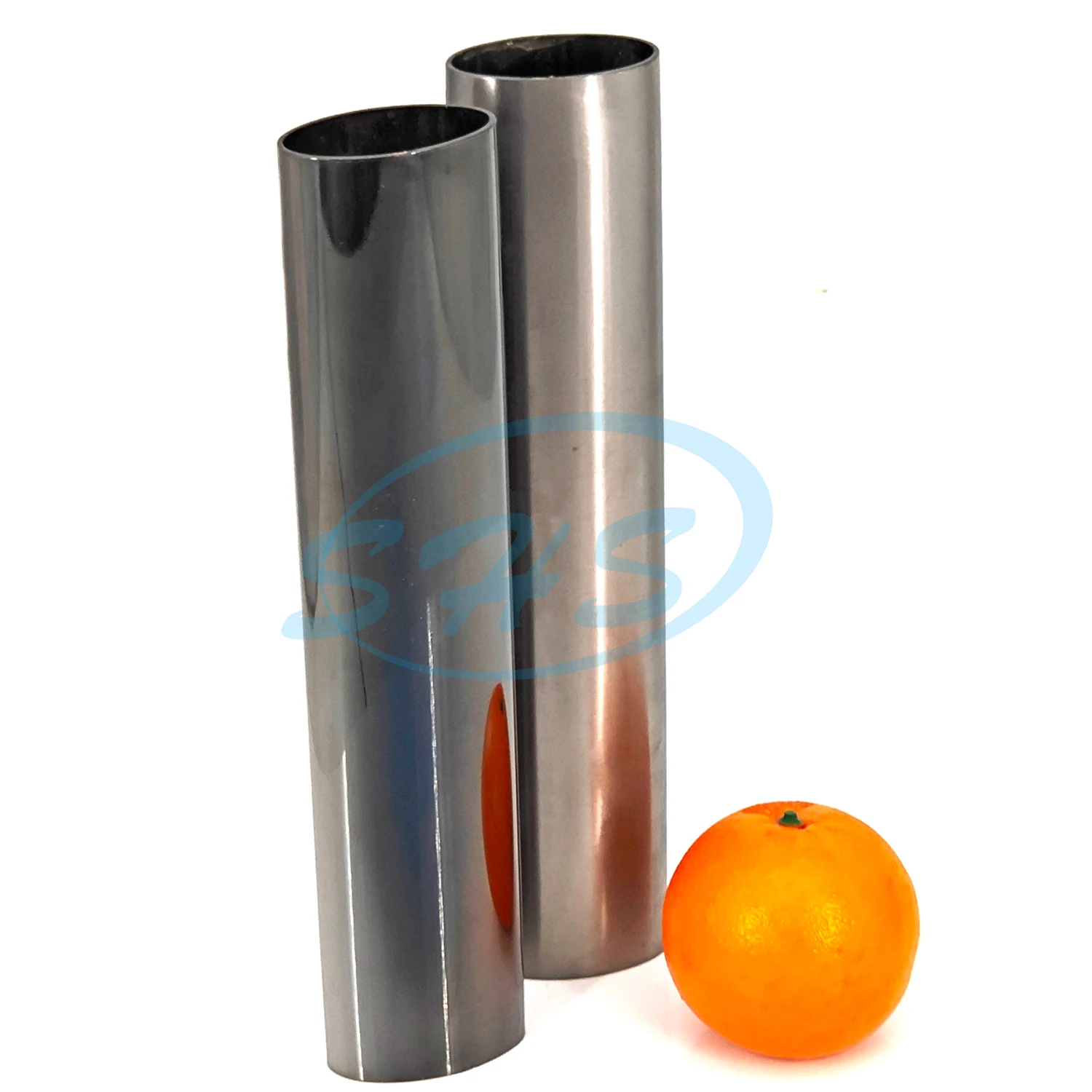 Black & mirror ss 304 316 stainless steel electroplating black oval tube 6k with plated for interior and exterior decoration