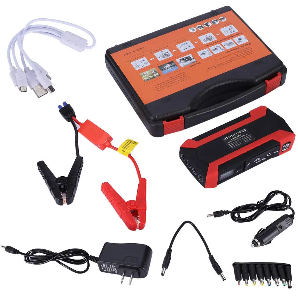 12000 мА/ч 600A пиковое значение тока автомобильного аккумулятора power bank jumpstarter комплект джемпер пусковое устройство Внешнего