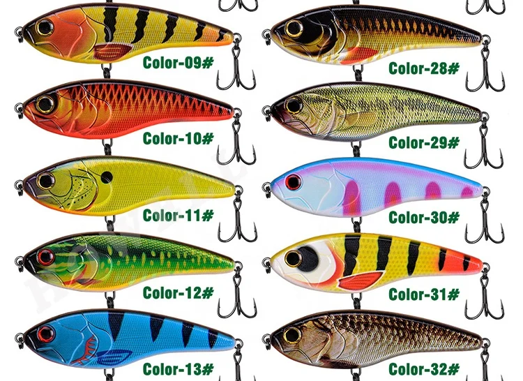 OEM 3D Print slow Sinking pencil 13cm 57g Wobbler Swim baits jerkbait realistic pike lure