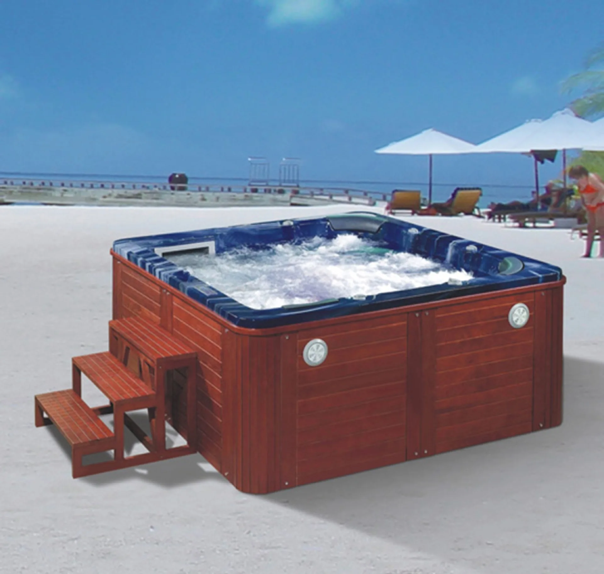 hot sale Europe Control Whirlpool Outdoor Spa Hot Tub With Jacuzzier Function