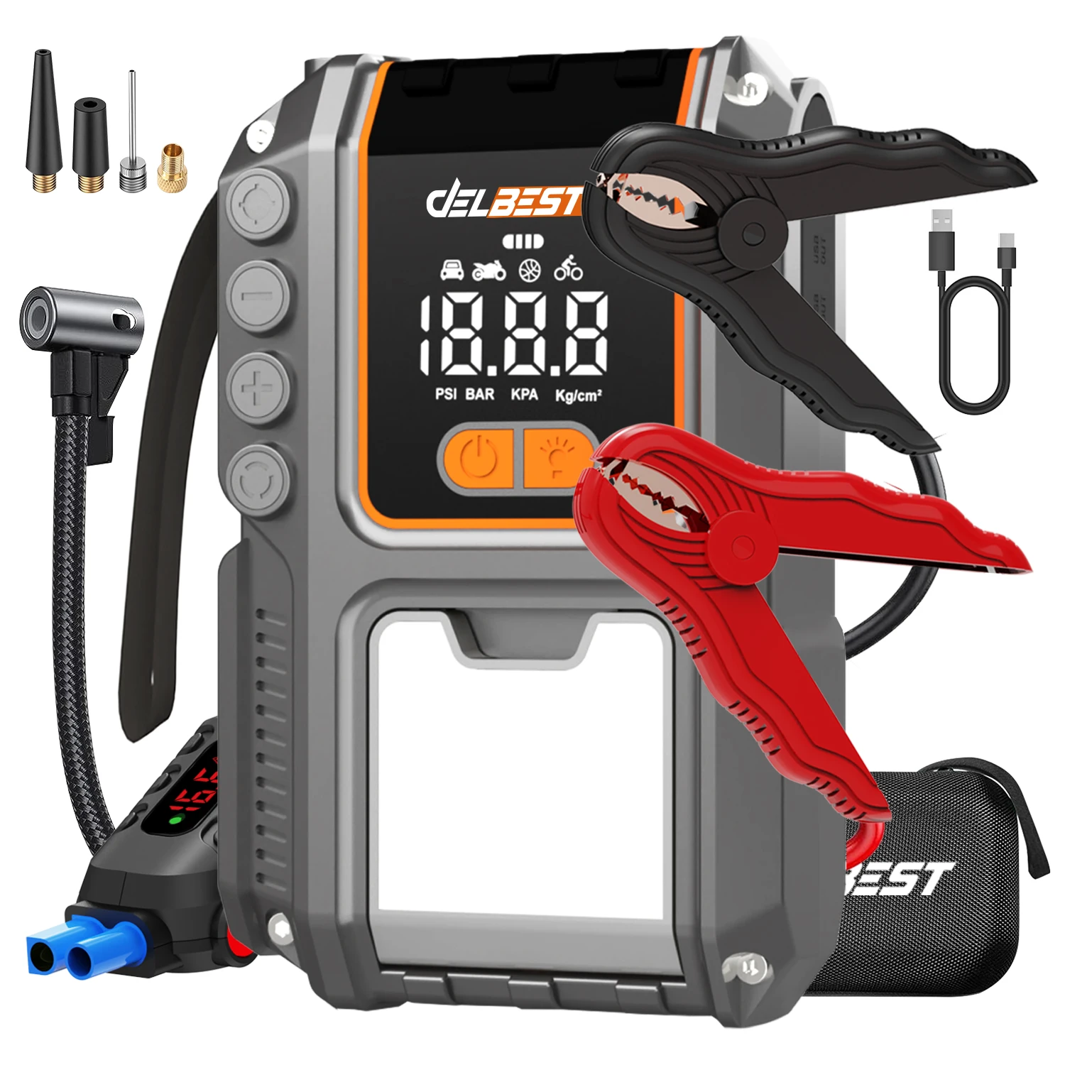 2024 New Design Emergency Starting Power Supply for Car Mounted Inflation Pump Blower Vacuum Suction Integrated Machine