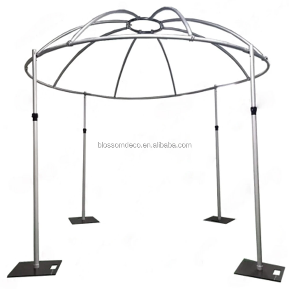 Aluminum Alloy Pipe and Drape Stand Wedding Background Gauze Curtain Telescopic Arch Mandap Flower Pavilion Decoration Frame