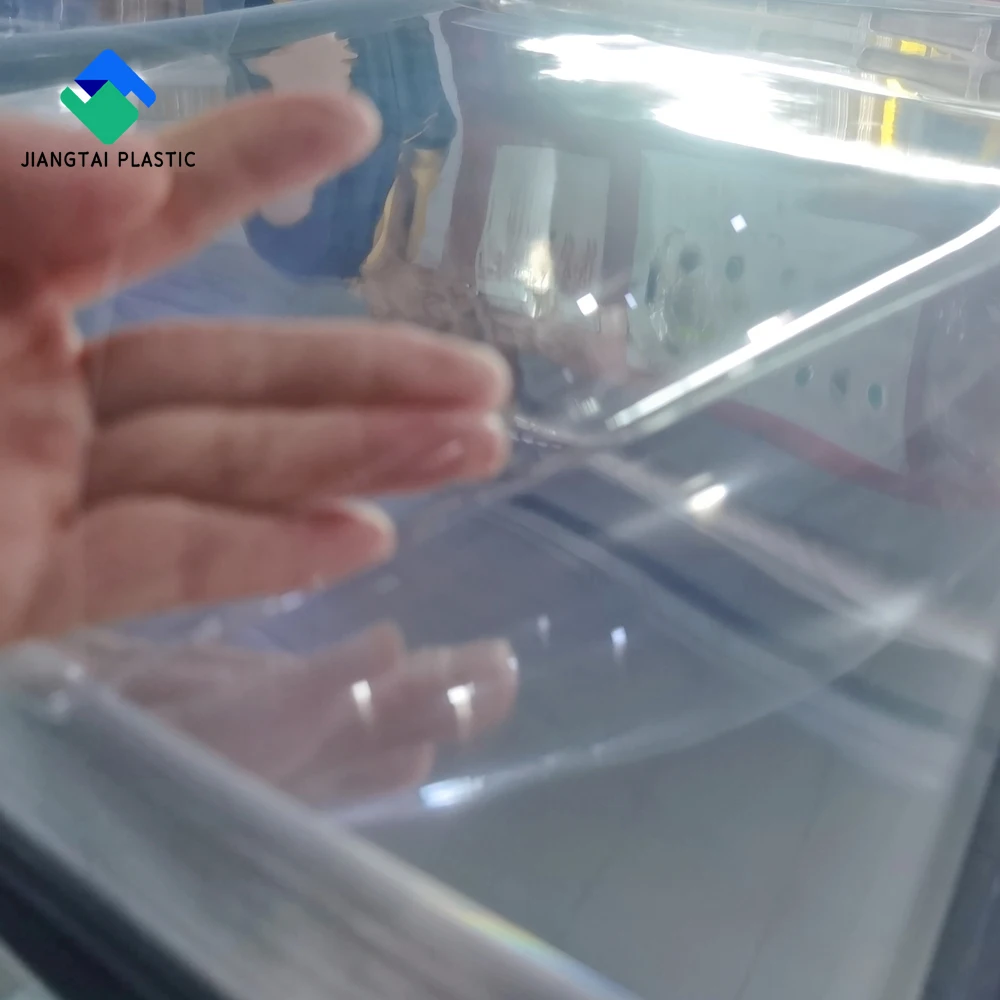 Jiangtai Plastic Hot Sale Customized Size Clear Plastic PVC Rigid Film 0.5mm 1mm Thick Transparent PVC Rigid Sheet