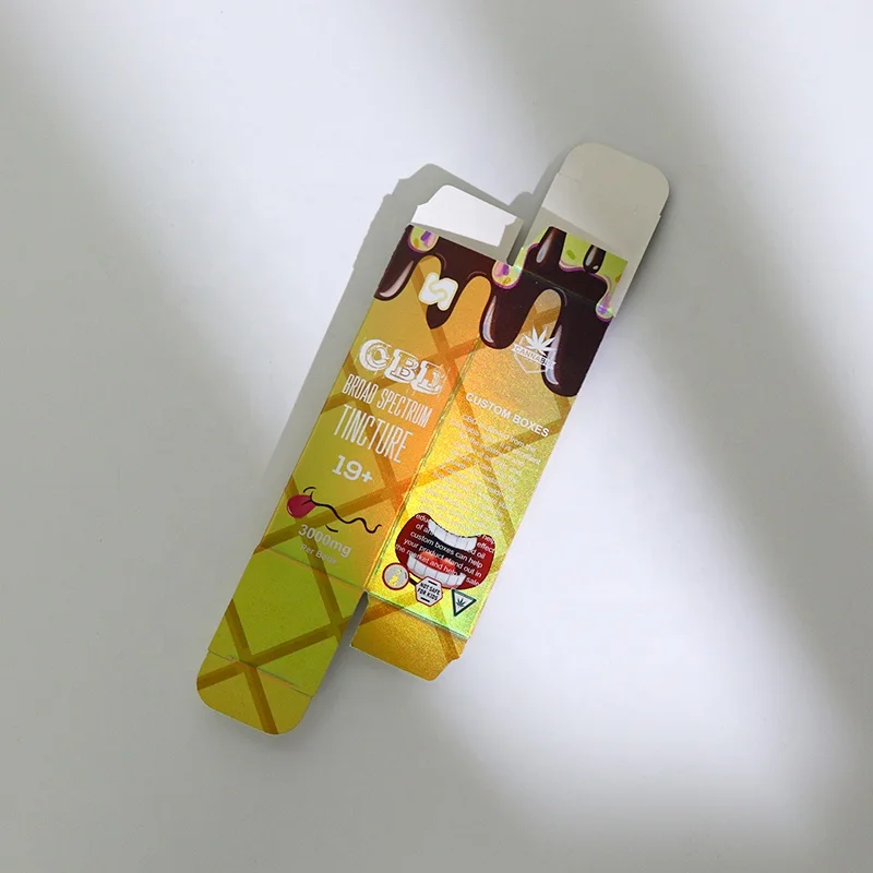 Custom delta-8 1500mg 3000mg hemp oil pain relief cream spray syringe cone terpenes dropper bottle packaging paper boxes