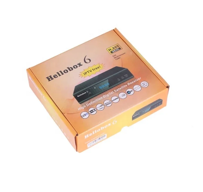  Hellobox 6 1080P Full HD спутниковый ТВ приемник Powervu Biss полностью автоматический Бесплатный IPTV H.265