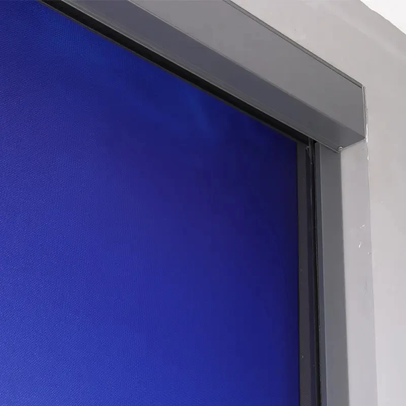 Hot Sale Aluminum Alloy Electric Roller Up Teslin Mesh Sunshade Retractable Fly Insect Screen Motorized Screen Door For Garage