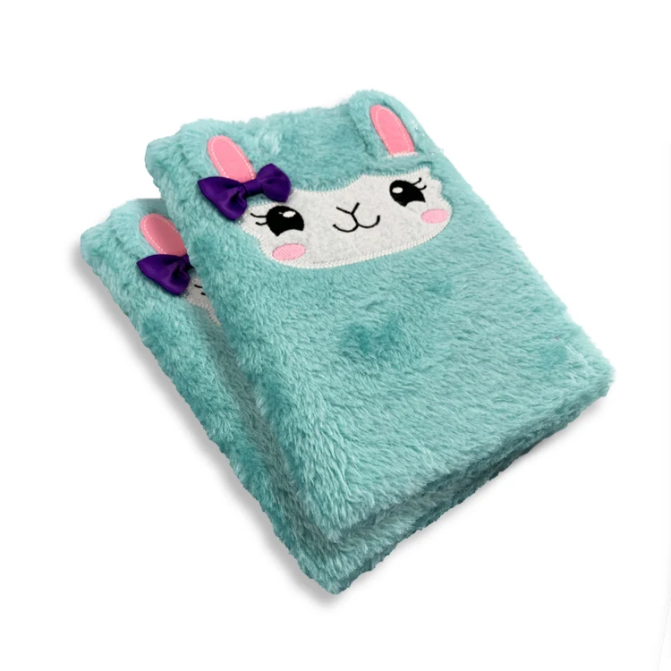 the secret diaries of stationery notebook light green velvet journal school stationary fur cover note book customized
