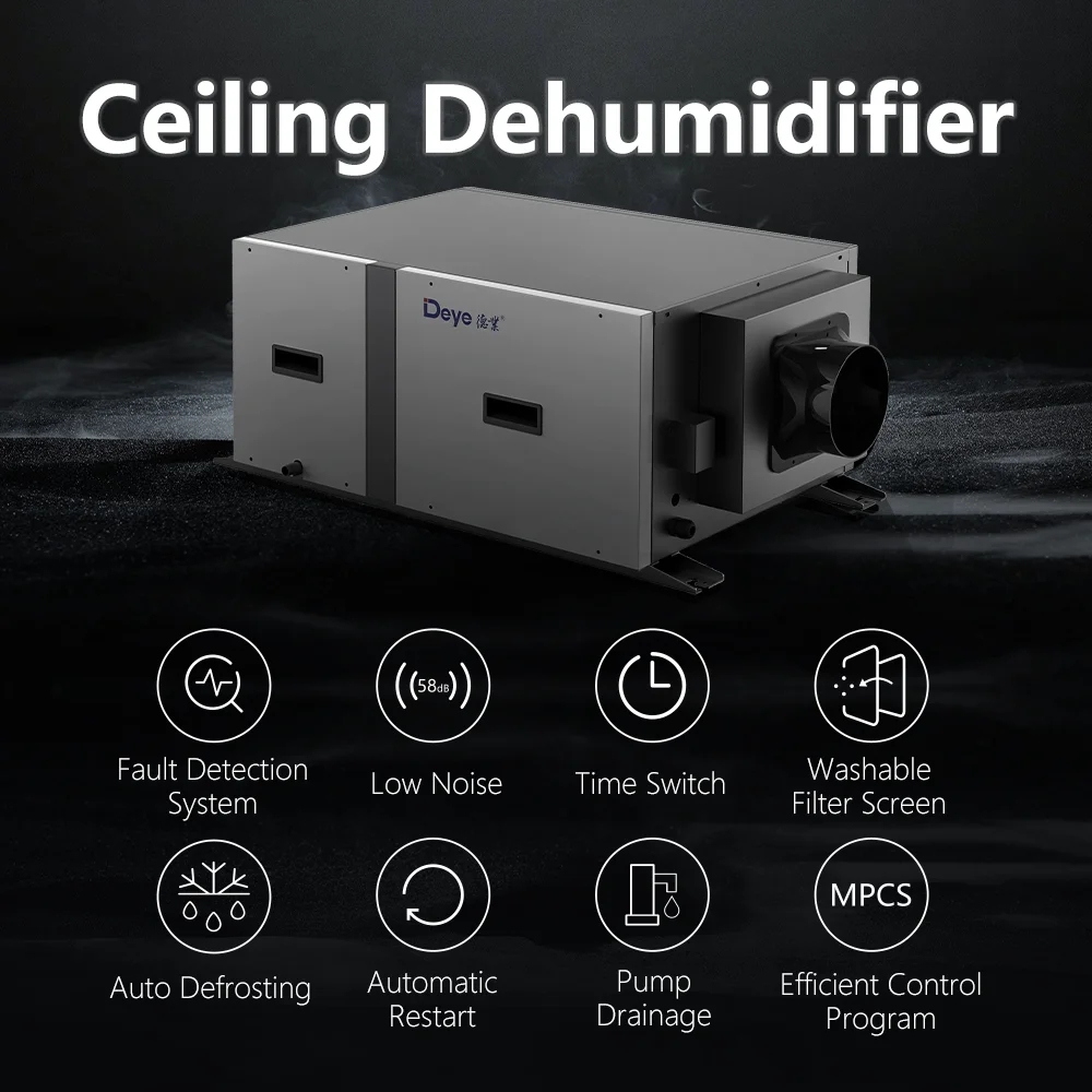 Hot sale DY-C50DZ 100pints  commerical portable air purifier greenhouse dehumidifier with air filter