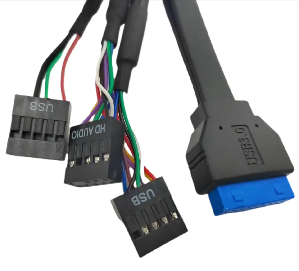 PC Computer Case PCB Dual USB 3.0   Dual USB2.0   TYPE C and HD Audio Connector Extionsion Data  Cable