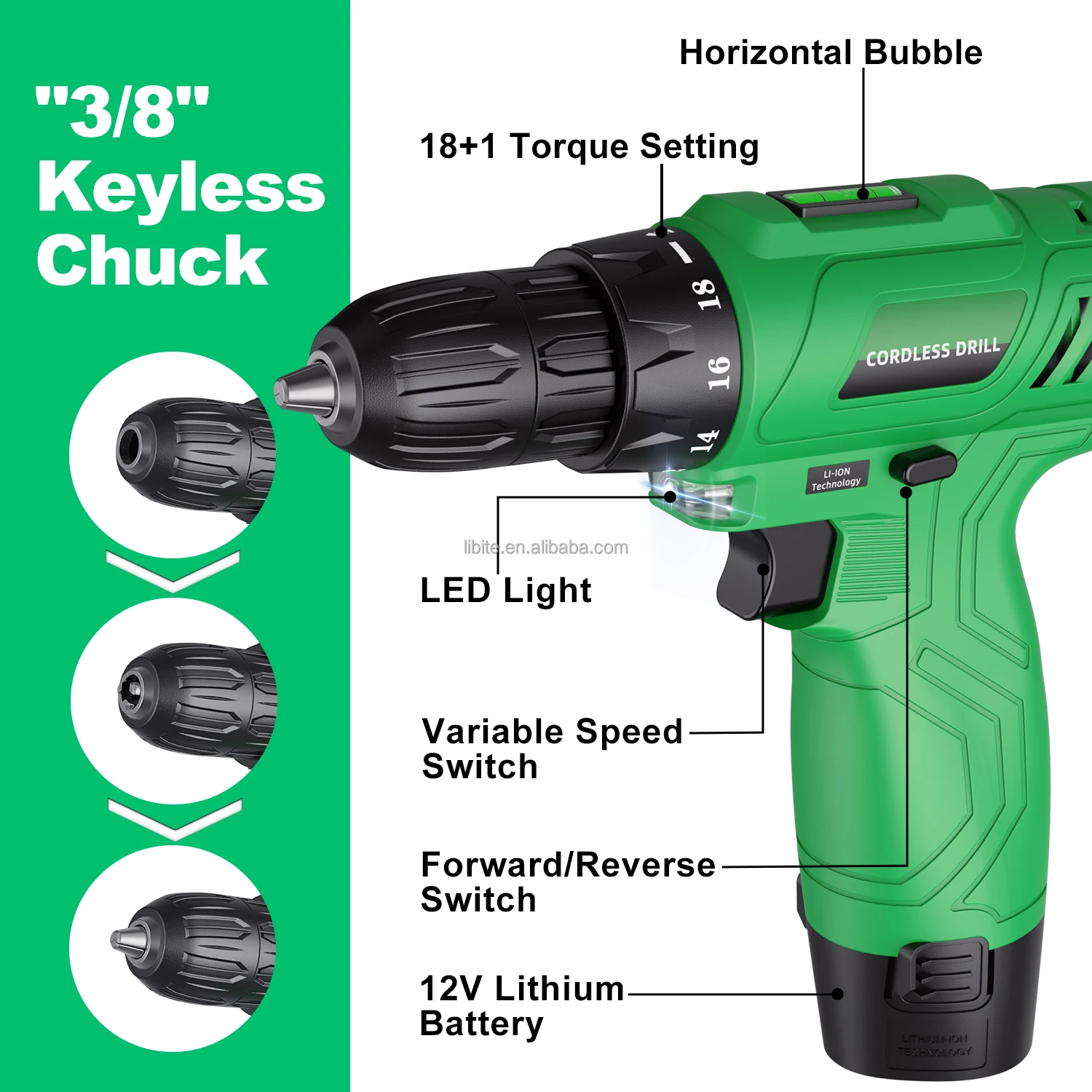 21v The Best Battery Cordless Electric Drill Power Drilling Machines Brushless Drill Tools Combo Set