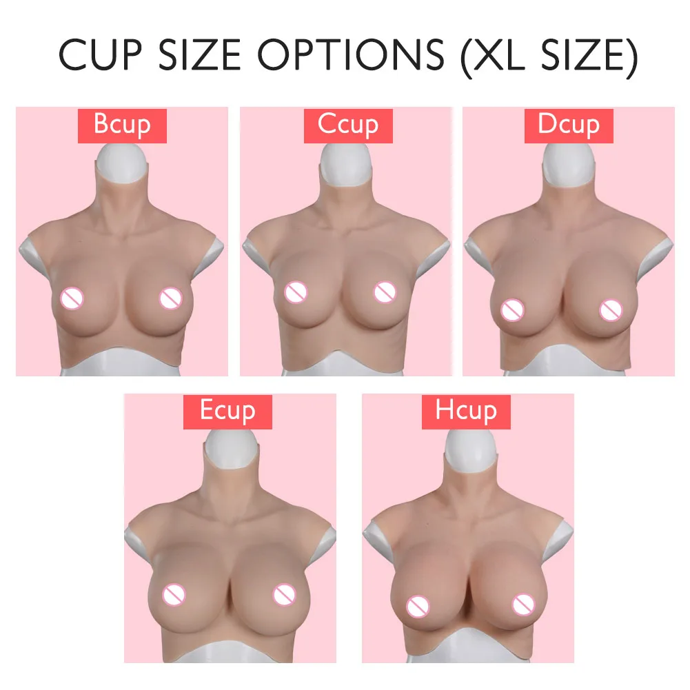 D E H Cup  Silicone Breast Forms For Crossdresser Drag Queen Fake Boobs Breastplate