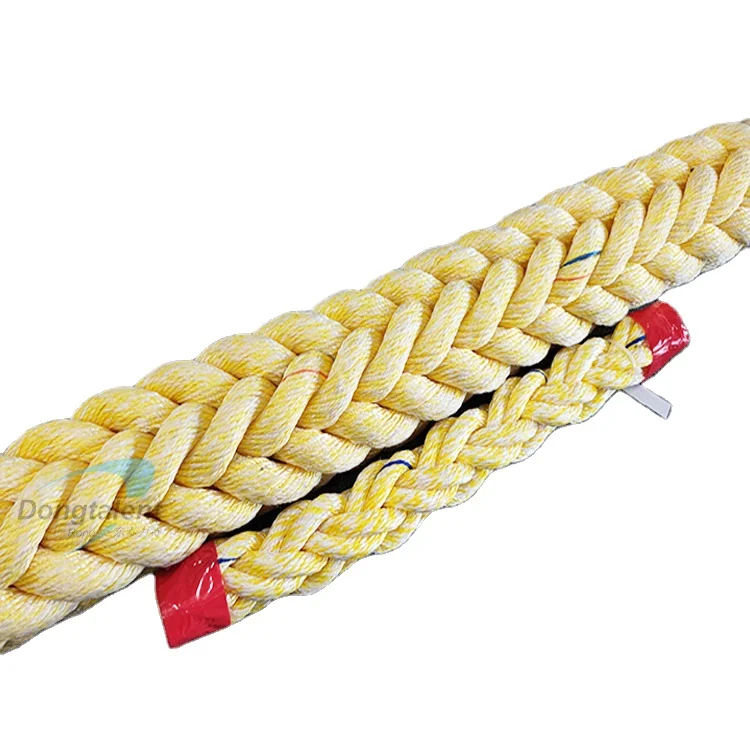 High quality synthetic winch wire rope 12 strands synthetic uhmwpe winch rope for ship boat