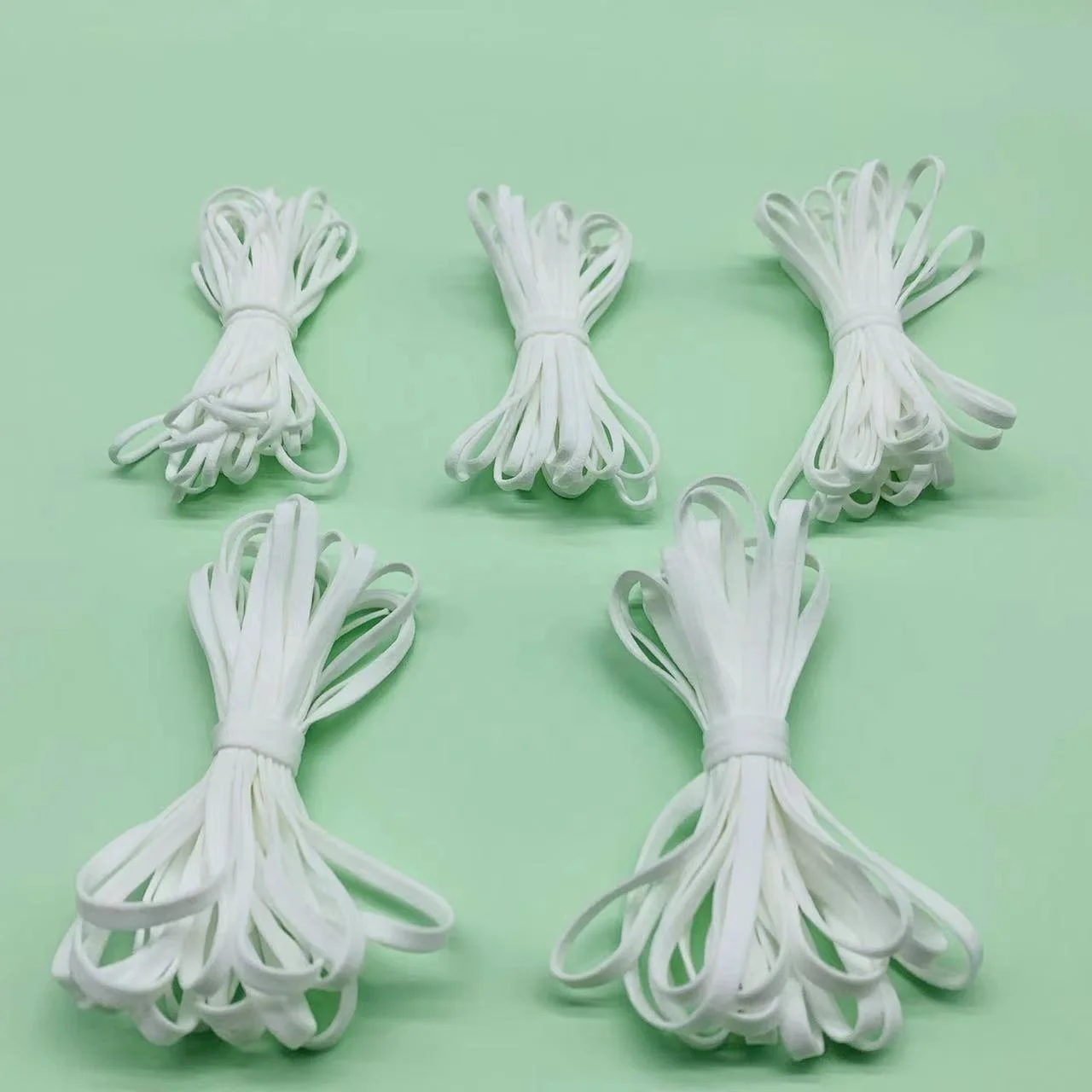 3.5mm 4mm 4.5mm 5mm 6mm white Soft Ear Tie Rope for disposable facemask