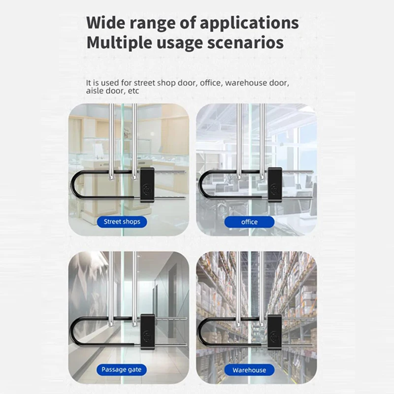 U-shaped Glass Door Smart Office Glass Door Lock APP Bike Lock Smart U Lock