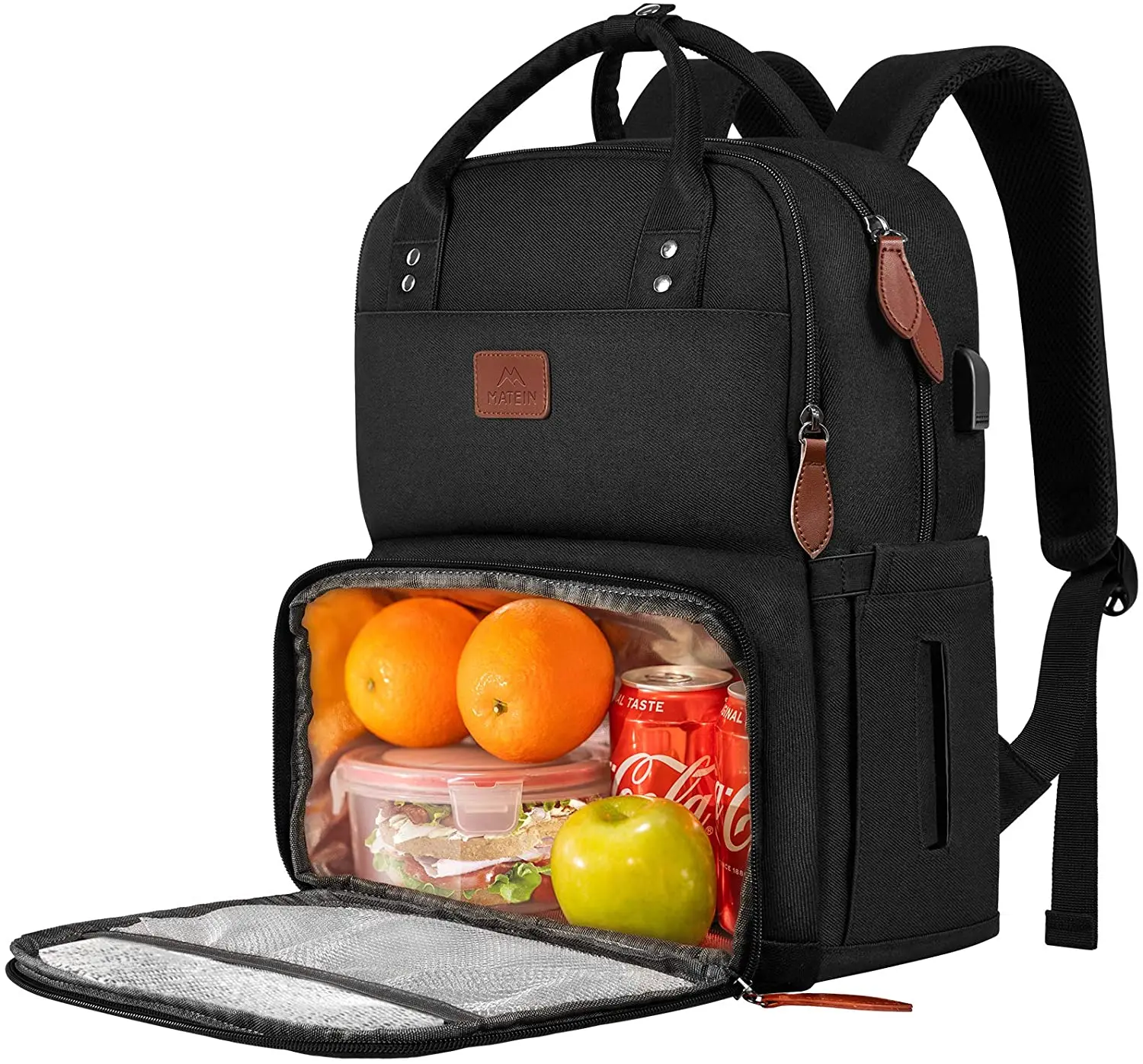 Custom OEM Waterproof Insulated Food Delivery Lunch Bag Picnic Cooler Backpack Wholesale Backpack With Lunch Box Compartment