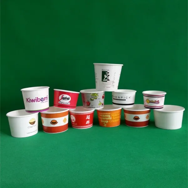 Custom Logo Noodle Packaging cup Feature  Paper Soup Cup with Lid
