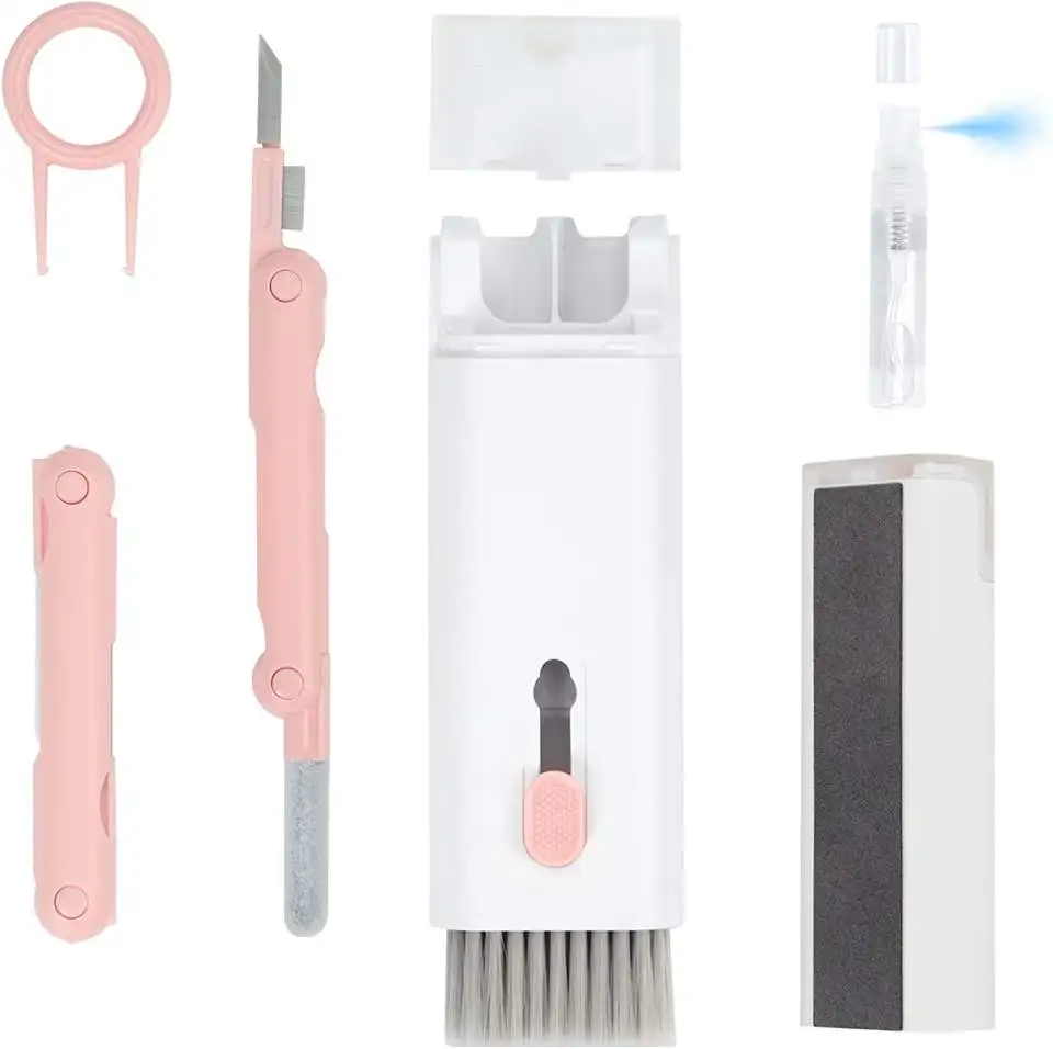 Earphone cleaner White Headphones Keyboard Mobile Phone 7-in-1 Multifunctional White Cleaning Kit