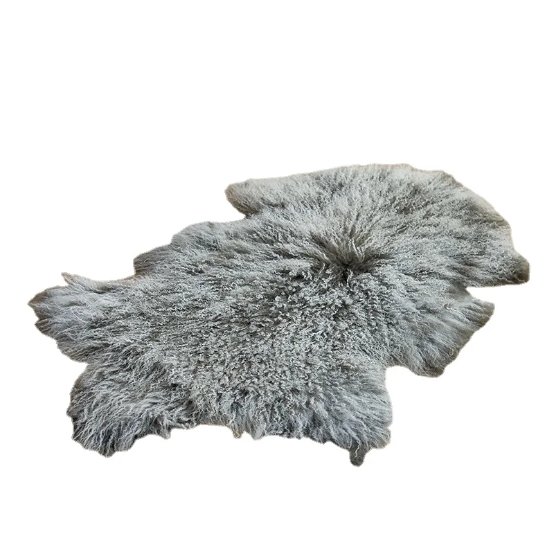 Wholesale Home Tibetan Sheepskin Throw Rug Mongolian carpet animal fur area rug Big Size natural curly wool lamb skin rug