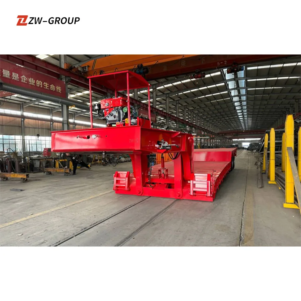 Hydraulic Detachable Gooseneck Lowbed Truck Semi Trailer Heavy Machine Transport lowboy trailer for Zimbabwe