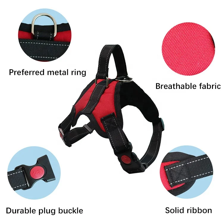 Dog Harness Vest Pet Supplies Dog Chest Belt Harness Adjustable Soft Breathable Heavy Duty  Leads Dog Chest Harness