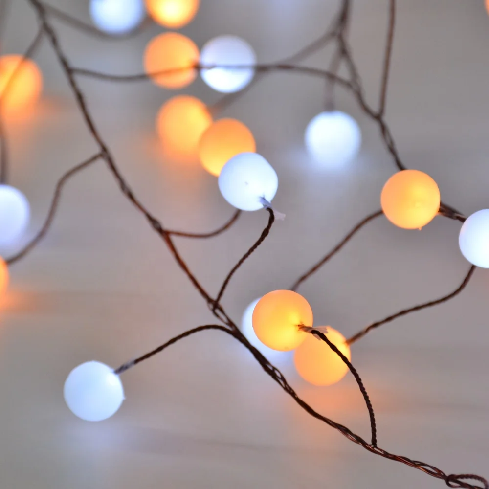 luces navidad decorative garden  in gold color wholesale lighting fairy lights outdoor grape cluster string light