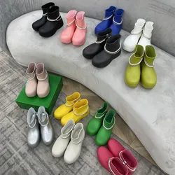 Fashionable ins thick soled rain boots EVA material lightweight anti-skid outdoor waterproof rain boots in rainy season