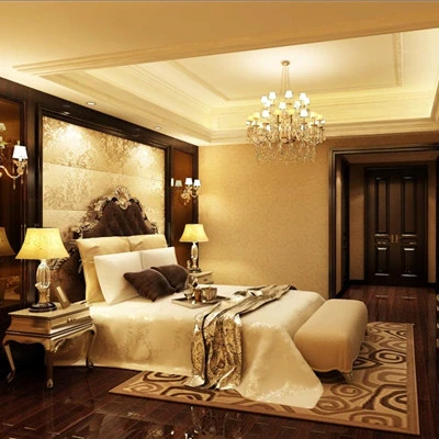 Customized Modern Design Royal Villa Bedroom Furniture Bed Set