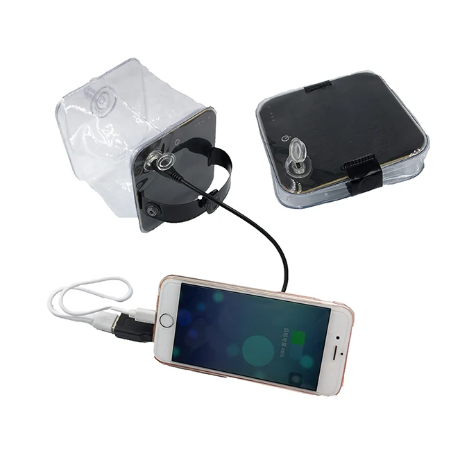 Portable Outdoor Retractable LED Solar Inflatable Lantern White Red Night Fishing Camping Emergency Use